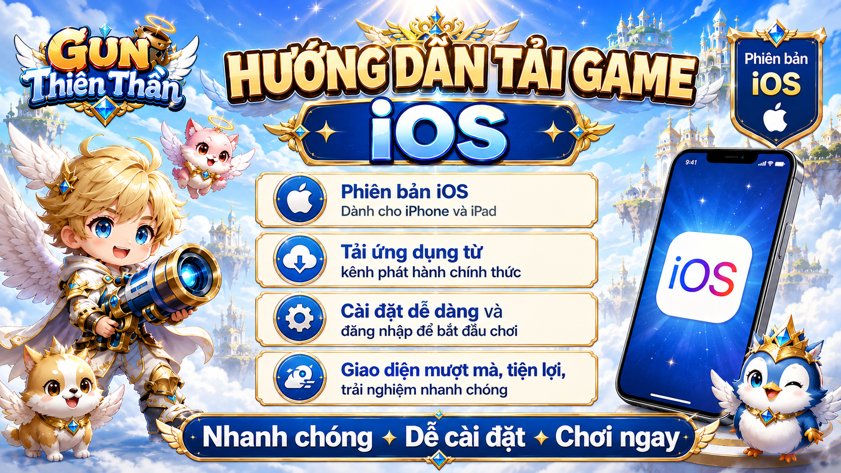 HƯỚNG DẪN CÀI ĐẶT GAME TRÊN IPHONE